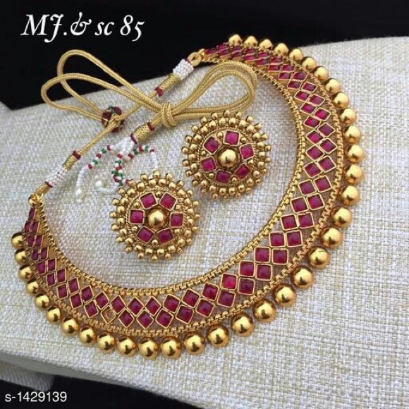 kundhan  necklace set . One gram gold set Jewelry - Sale ⚡️New Kundhan necklace set .One gram gold set